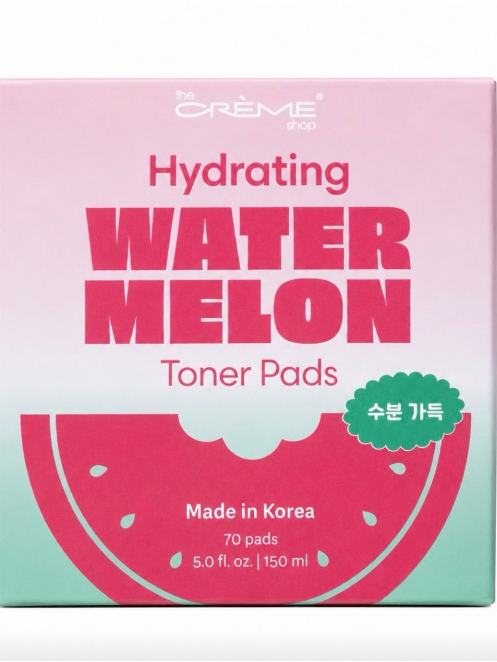 The Crème Shop Hydrating Watermelon Toner Pads - Pink & Green